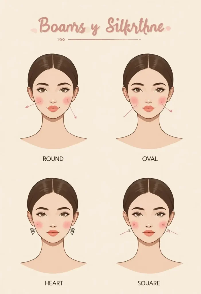 Blush Placement by Face Shape