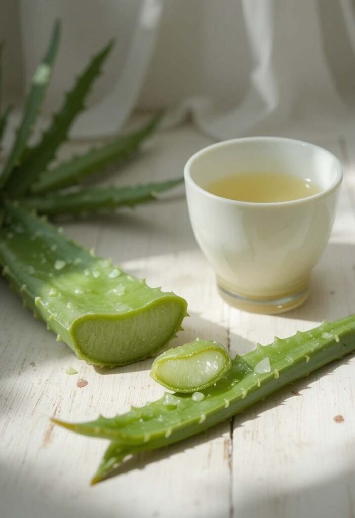 Gentle Natural Support: Aloe Vera and Green Tea